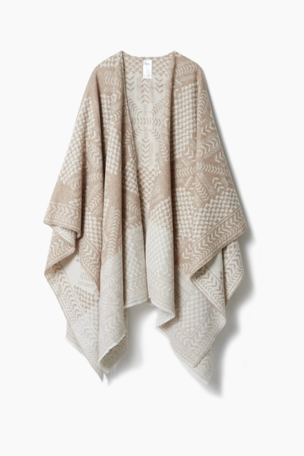 Poncho Pineo wool mix heritage star sand - alternative