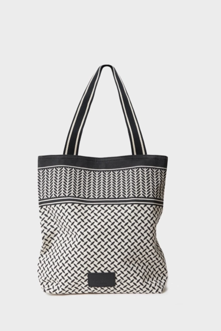 Tote Carmela canvas heritage stripe black