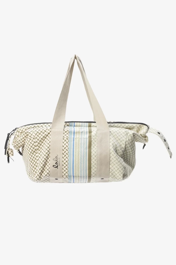 Lala Berlin Big Bag Muriel colored canvas heritage stripe olive