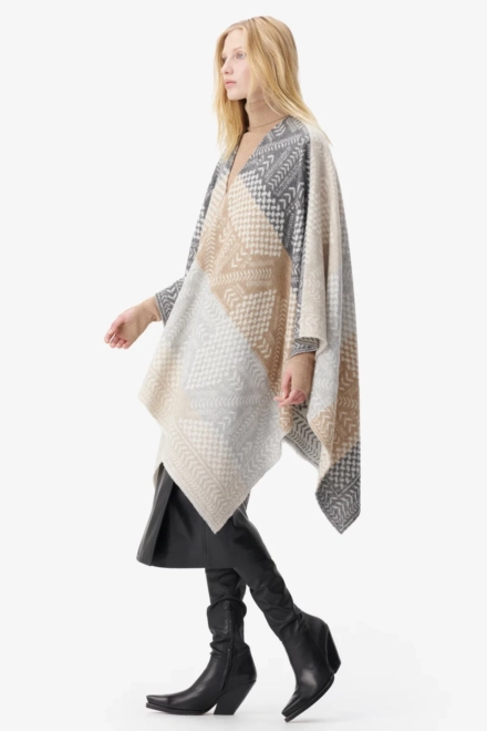 Poncho Pineo wool mix heritage star multicolor - alternative