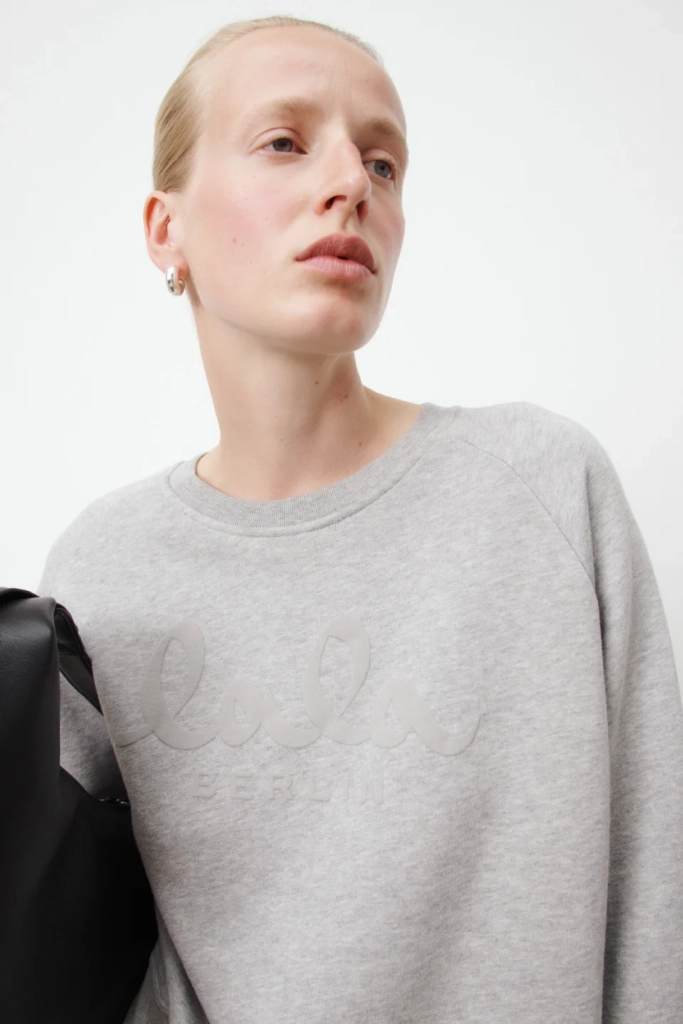 Lala Berlin Sweatshirt Ijora cotton heather grey