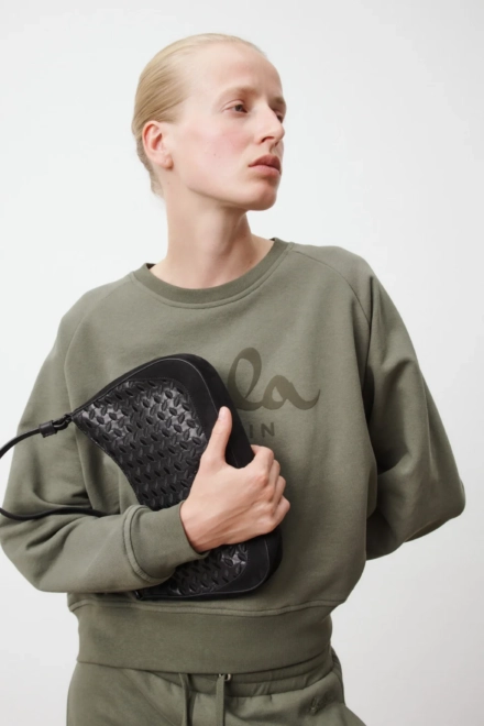 Sweatshirt Ijora cotton olive