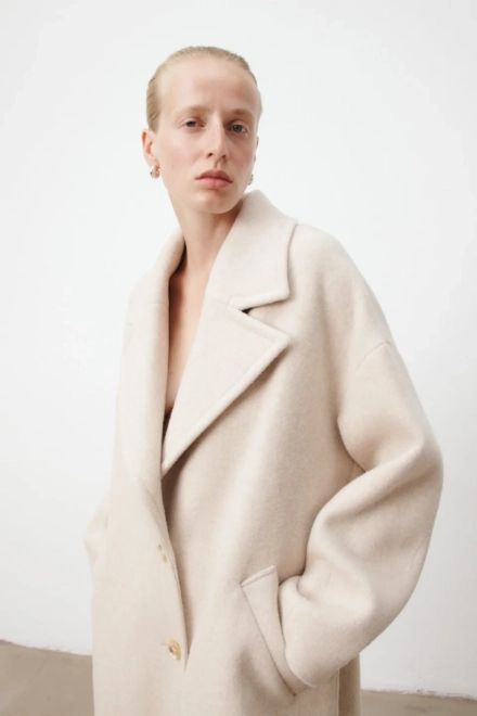 Coat Ohana wool mix cream