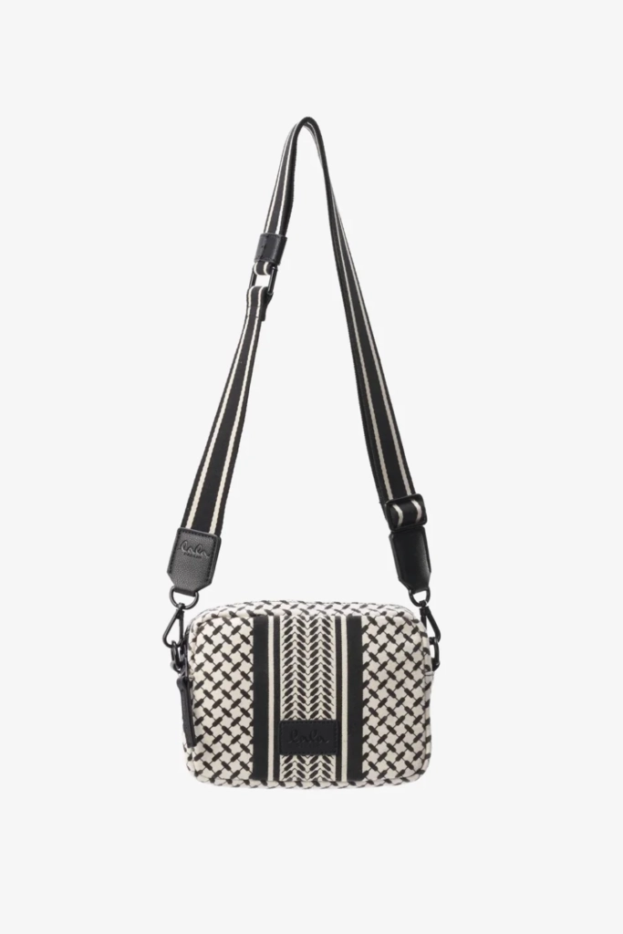 Lala Berlin Crossbody Milly canvas heritage stripe black