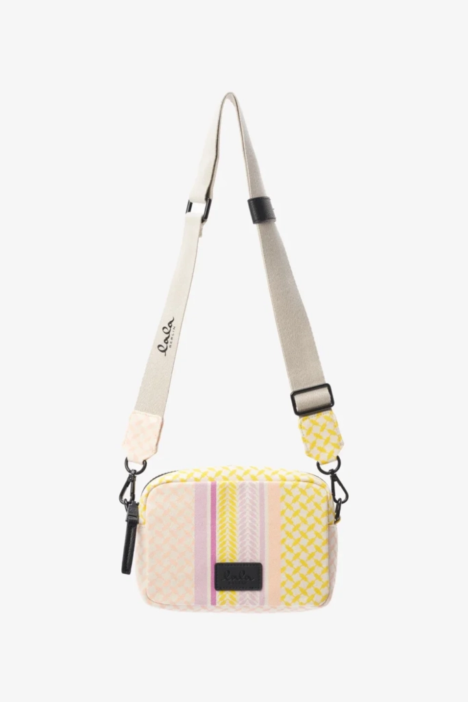 Lala Berlin Crossbody Milly canvas heritage stripe yellow