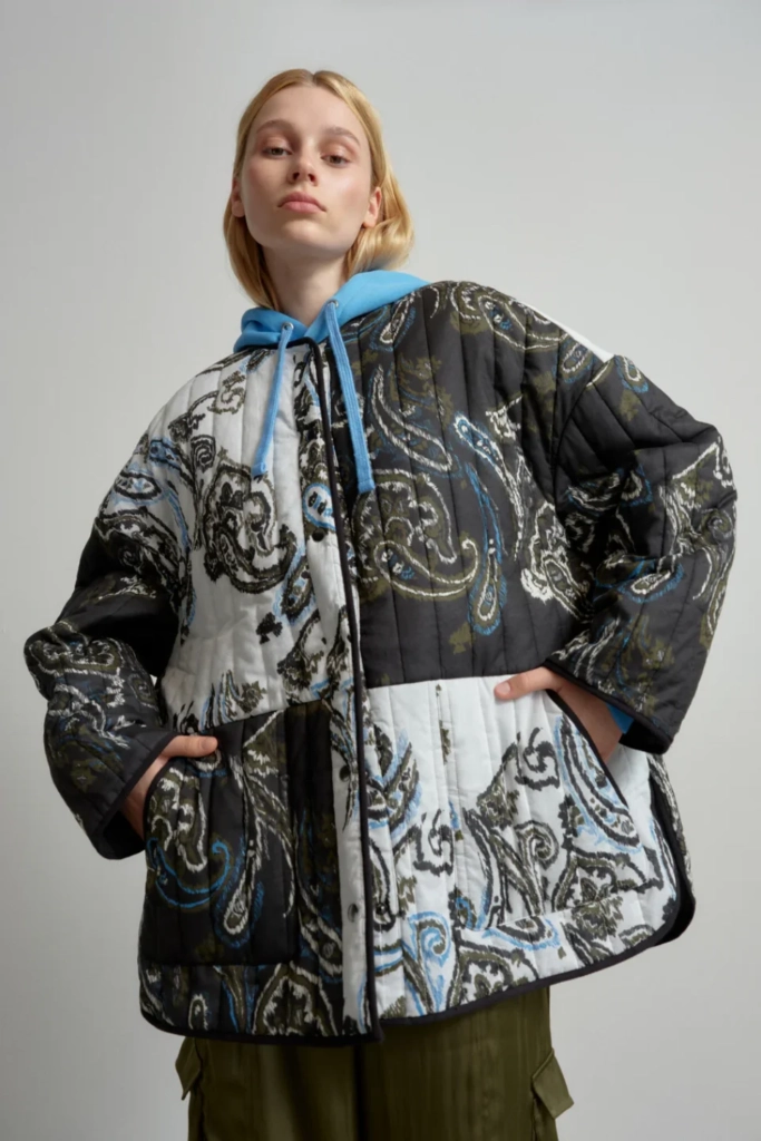 Lala Berlin Jacket Jabari cotton paisley park black/white