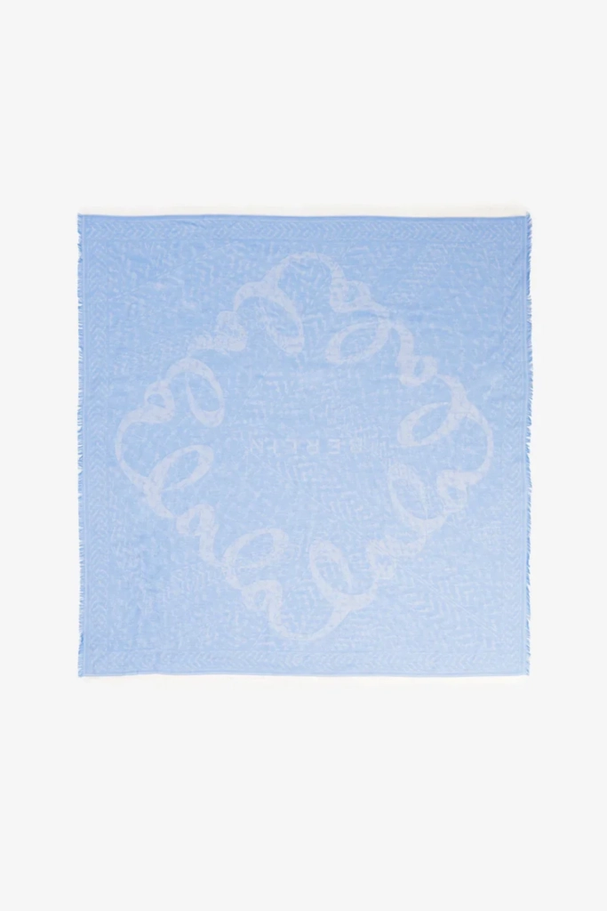 Lala Berlin Scarf Arian cotton diamond azure