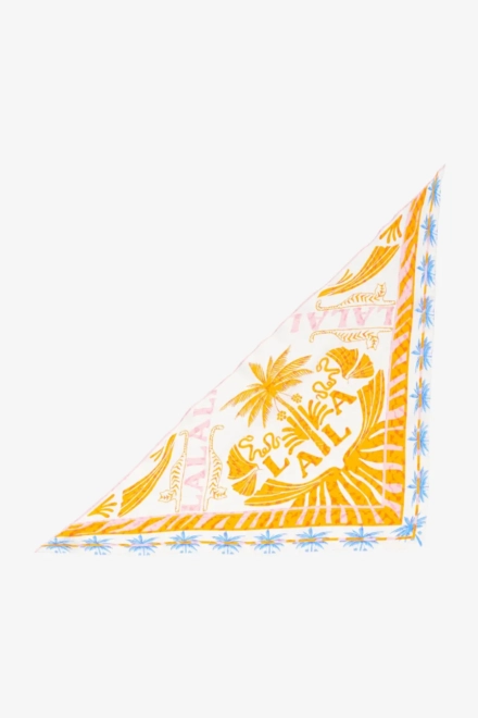 Triangle Aina silk sunset palm orange