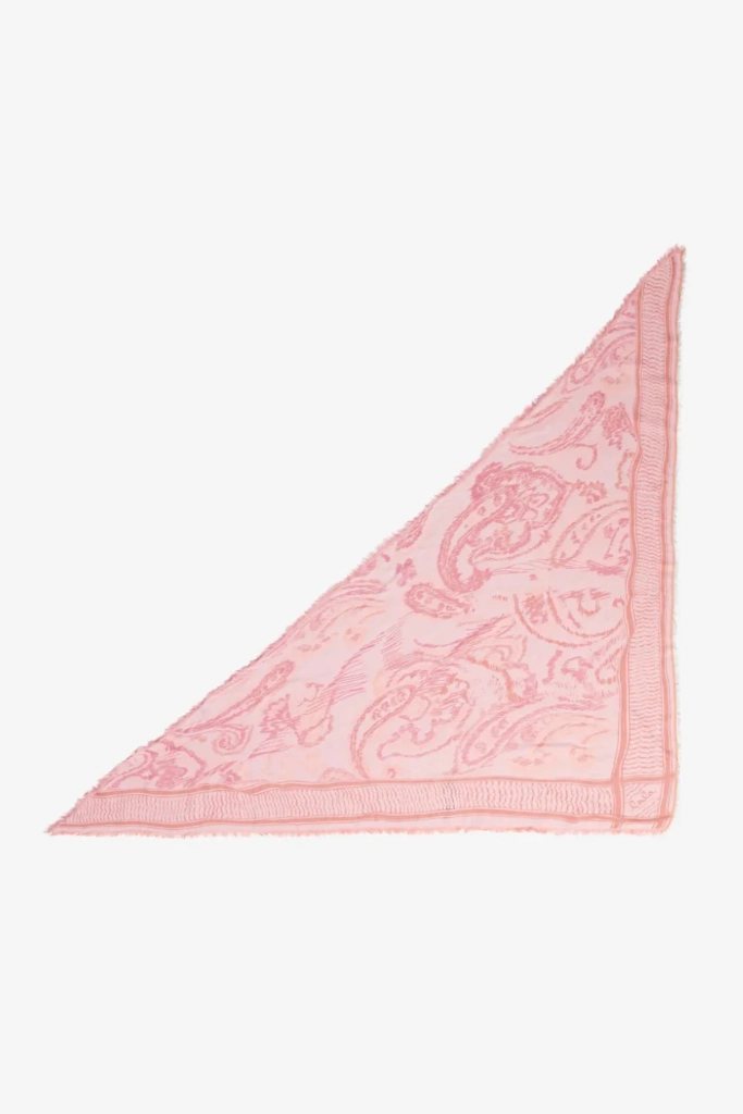 Lala Berlin Triangle Amalino cotton mix paisley park pink