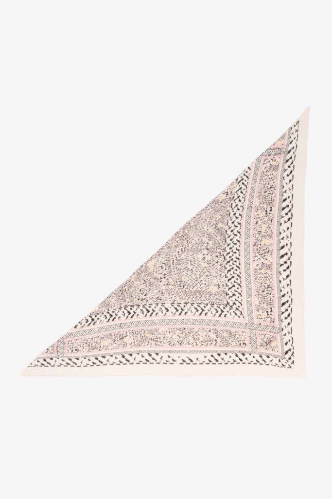 Lala Berlin Triangle Heritage cashmere string garden rose