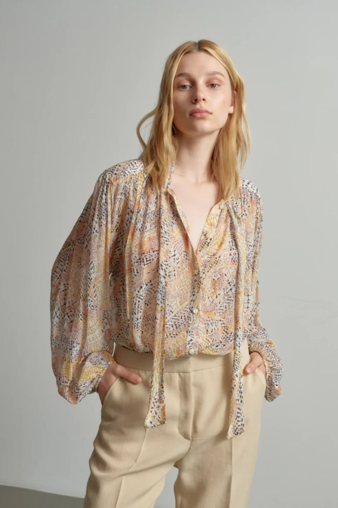 Lala Berlin Blouse Bayliv viscose heritage garden