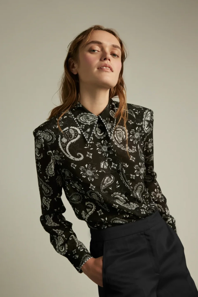 Lala Berlin Blouse Blix viscose mix paisley stars