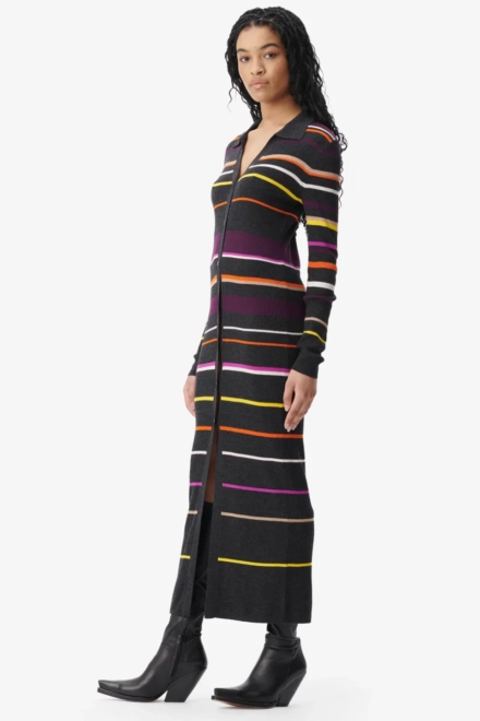Cardigan Kalliani wool multicolor stripe - alternative