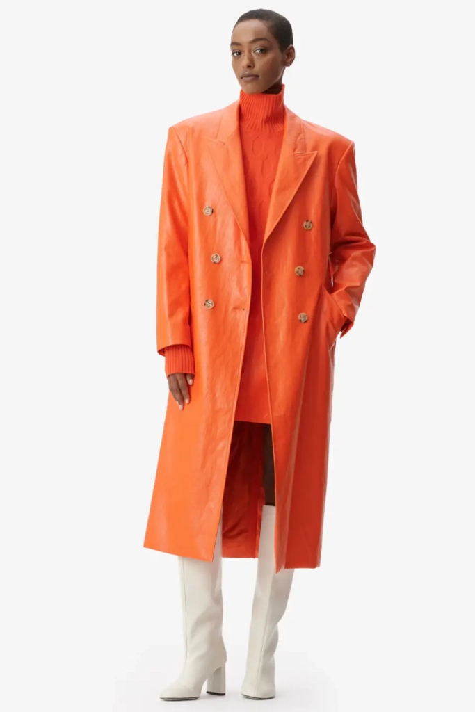 Lala Berlin Coat Odith viscose mix paprika