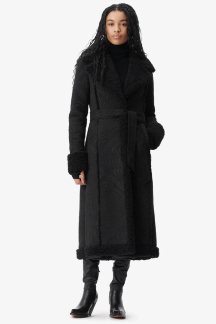 Coat Osia polyester heritage star black