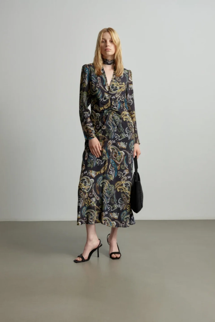 Lala Berlin Dress Damaso viscose/silk blend paisley park