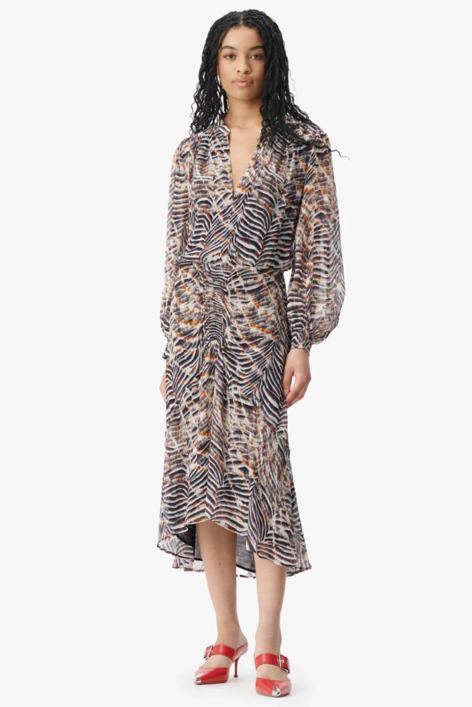 Lala Berlin Dress Delio viscose zebra shibori