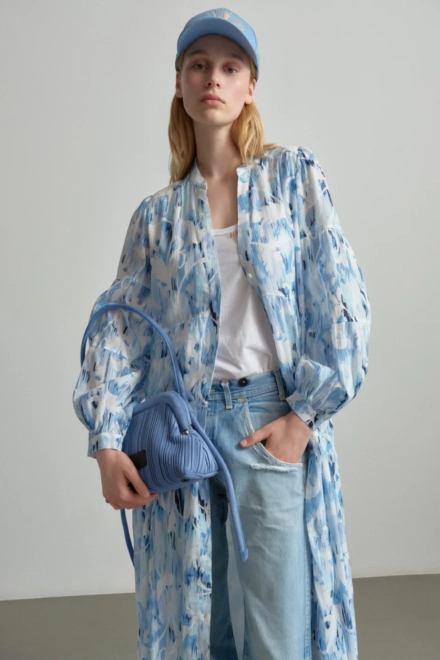 Dress Dinella cotton floral fountain blue - alternative