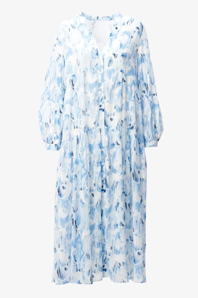 Dress Dinella cotton floral fountain blue - alternative 2