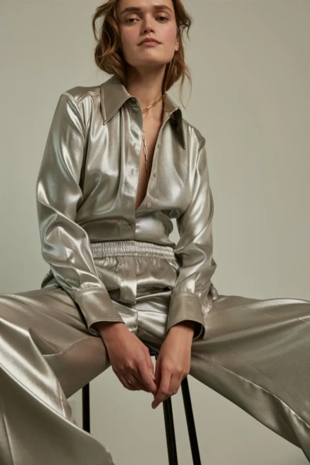 Pants Perilla polyester silver - alternative