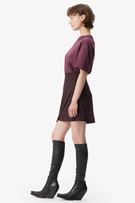 Skirt Saki polyester mix stripe fudge - alternative