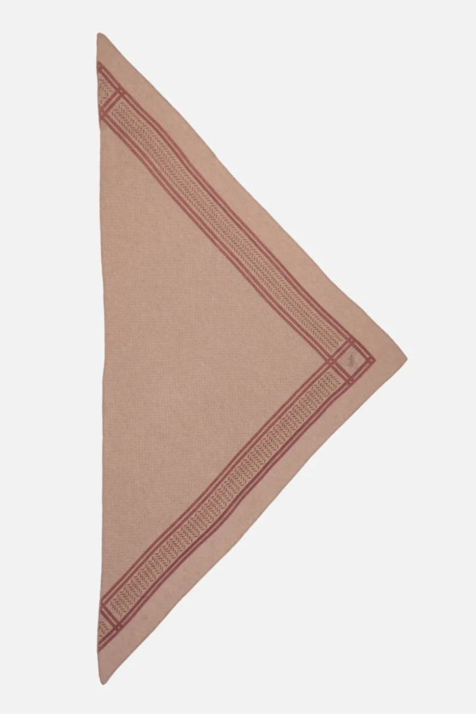 Lala Berlin Triangle Heritage Double cashmere sand flip