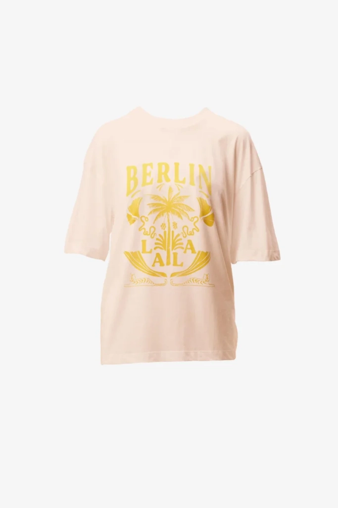 Lala Berlin T-Shirt Celia cotton lala palm pink