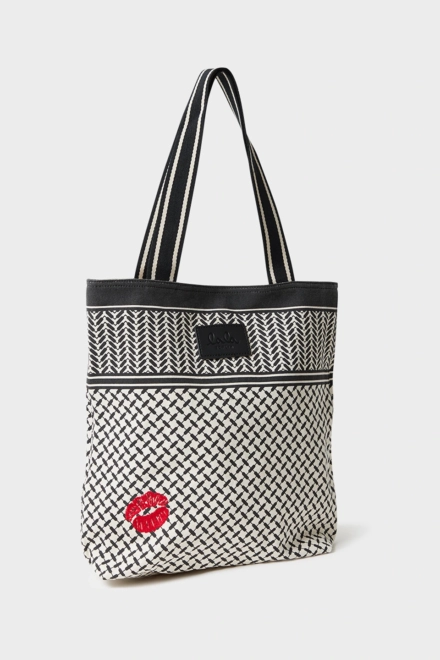 Tote Carmela Kiss canvas heritage stripe black - alternative