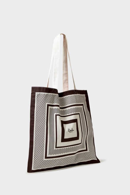 Tote Maja canvas heritage stripe brown - alternative