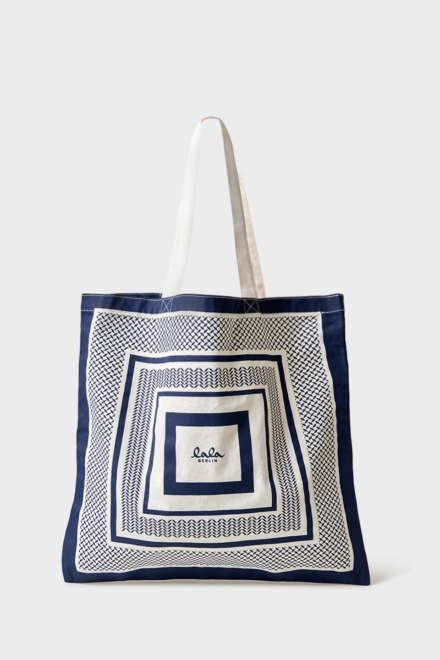 Tote Maja canvas heritage stripe navy