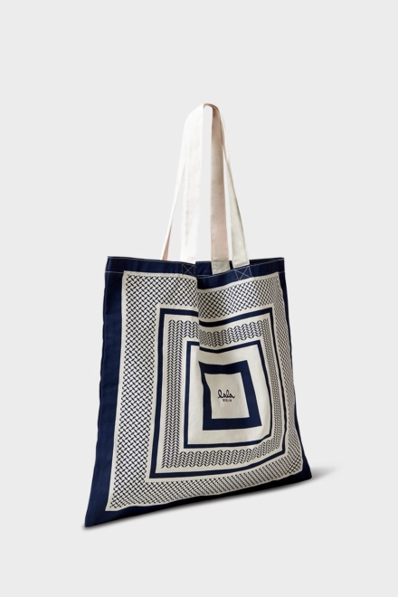 Tote Maja canvas heritage stripe navy - alternative