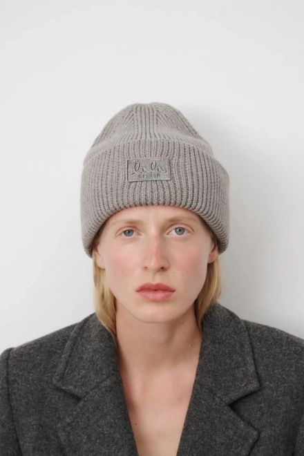 Beanie Birger wool grey