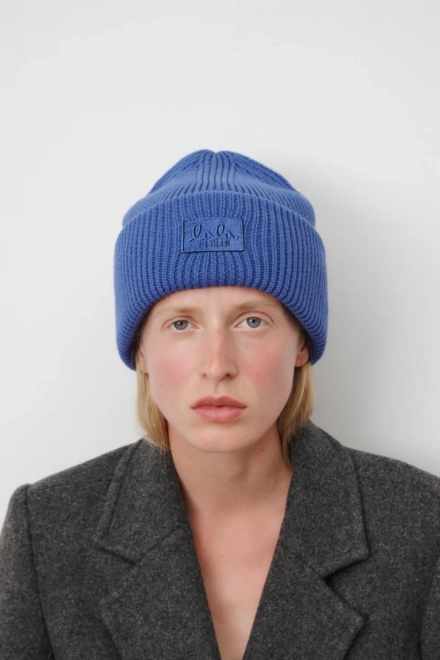 Beanie Birger wool royal blue